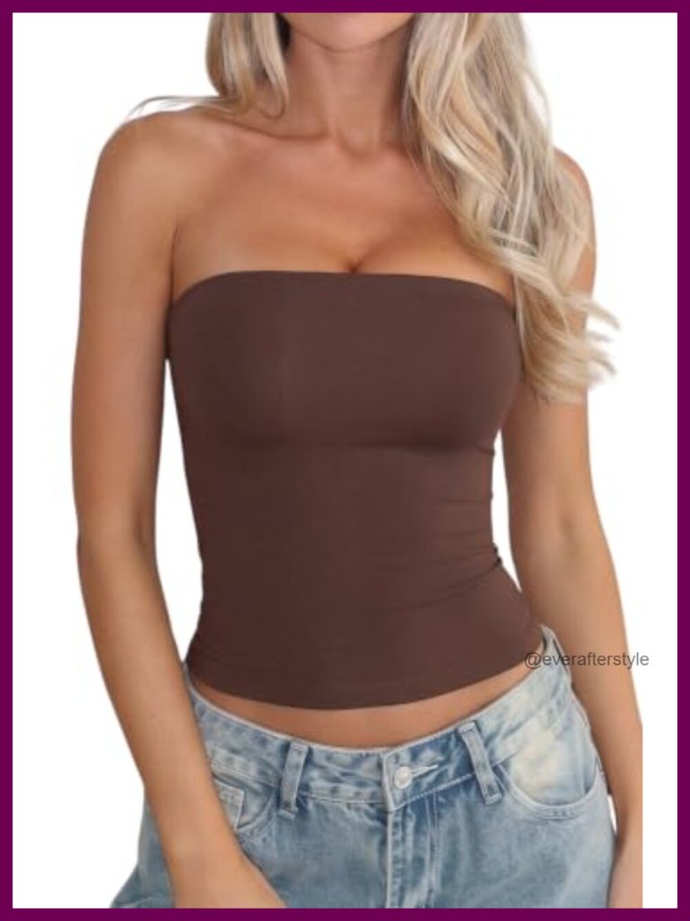 Tube Top Double Lined Strapless Bandeau Slim Fit Tank Top